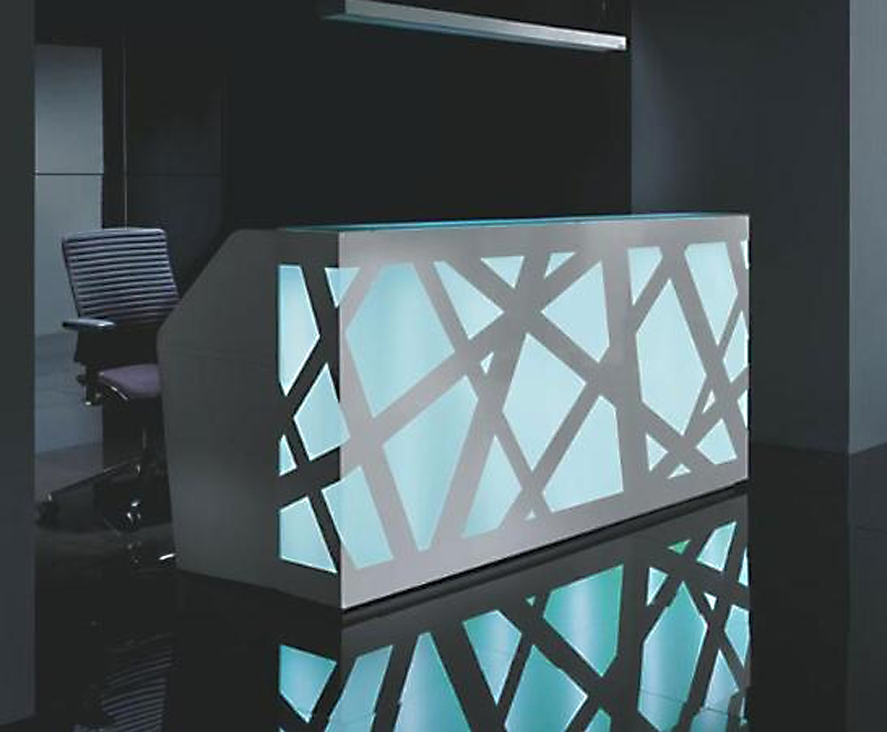 Zig Zag Illuminated Reception Desk Connections At Home Esi