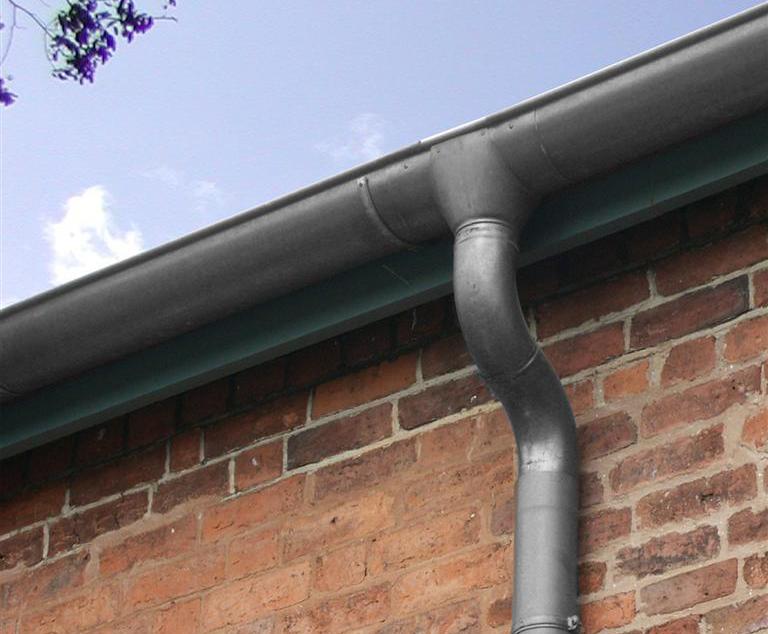 Zinc halfround gutter Metal Gutta ESI Building Design