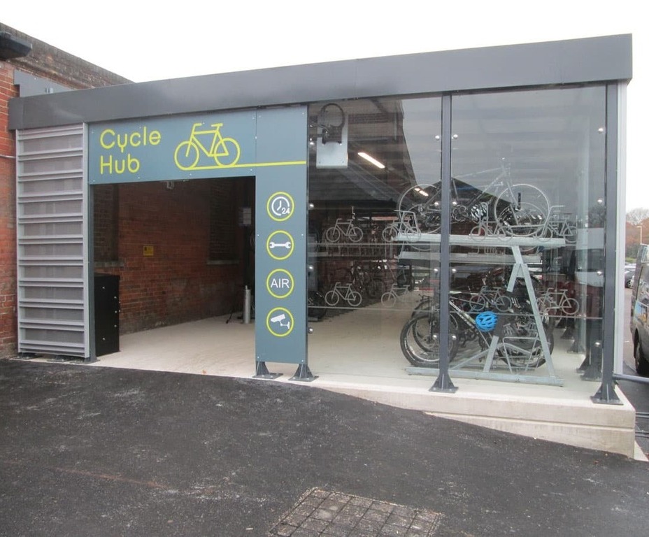Cycle hubs bespoke design, manufacture, installation Cyclepods