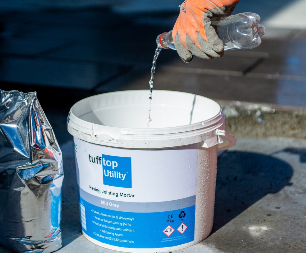 tufftop Utility slurry grout for smaller paving areas Steintec ESI