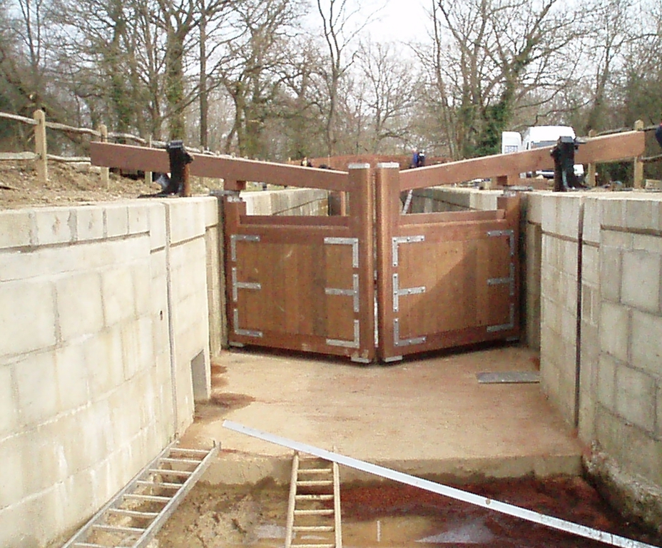 Marine hardwood timber lock gates Ecochoice ESI External Works