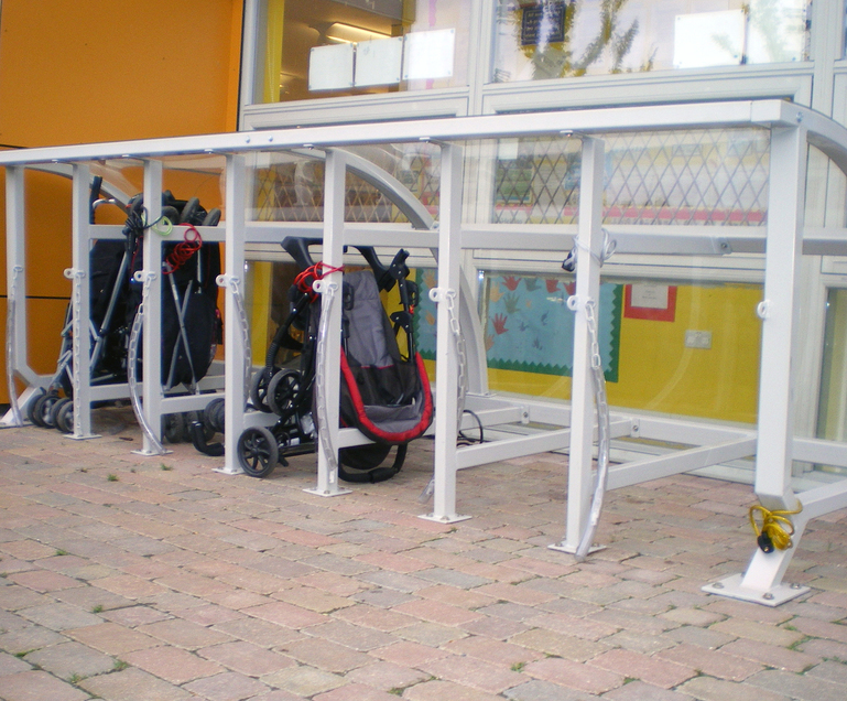 Eta pram shelter Apex Shelter Systems ESI External Works