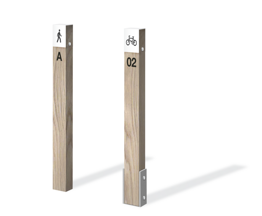 Timber route and destination markers - tim | fwdesign | ESI External Works