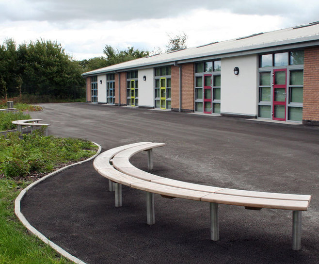 High specification outdoor furniture for primary school Langley