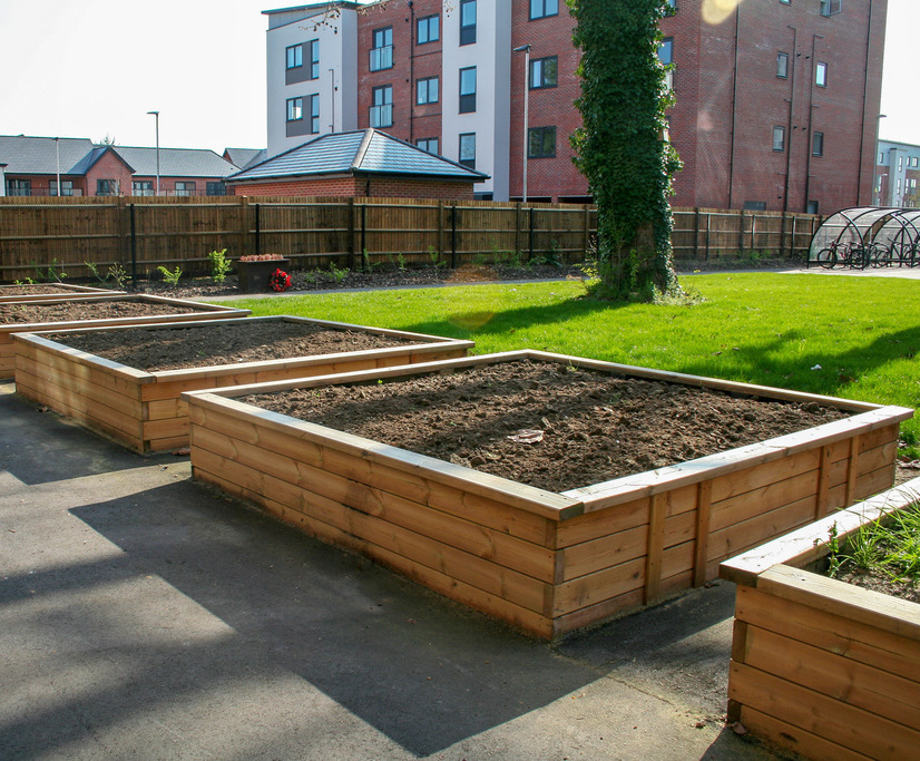 Social seating and planters for new secondary school | Langley Design ...