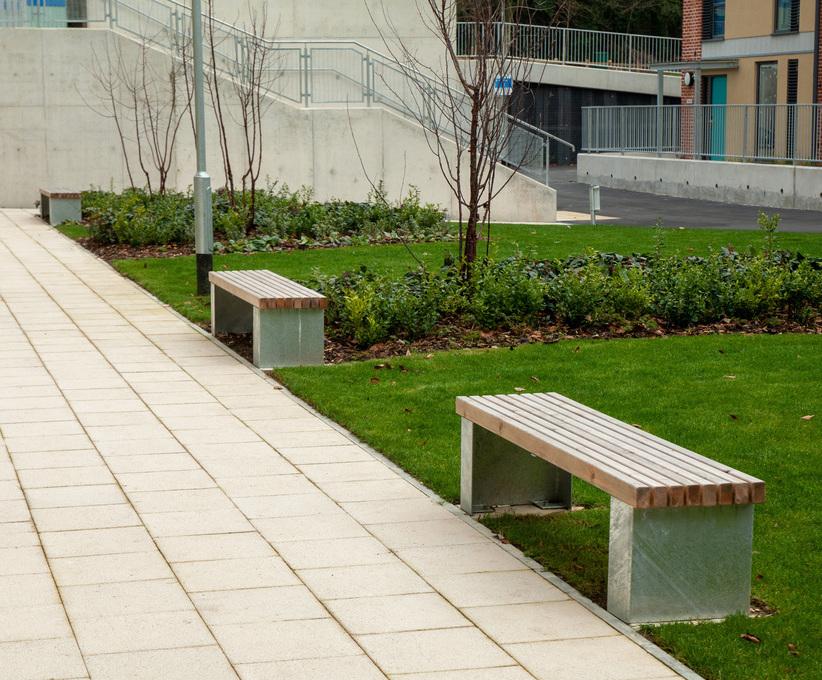 Street furniture for new university residences - Sussex | Langley ...