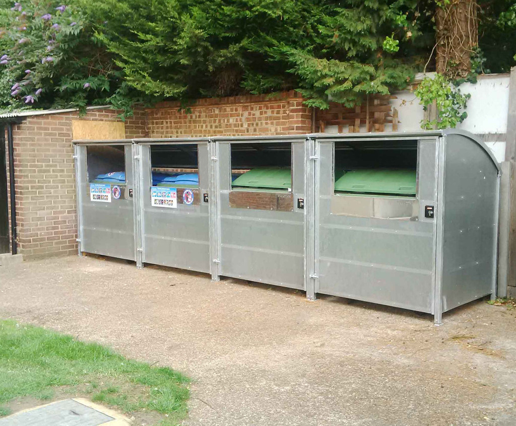 7701200 litre wheeled bin enclosures PBM wasteSTOR metroSTOR ESI