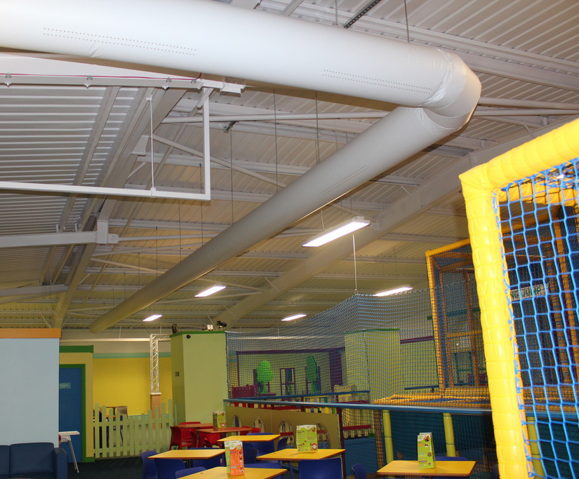 Fresh air ventilation fabric ducting systems Prihoda UK Ltd ESI