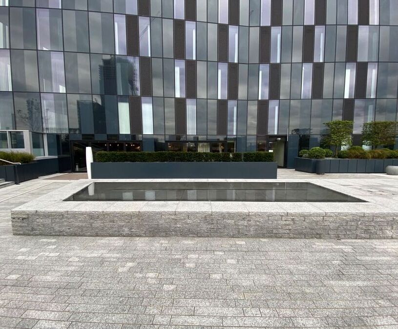 Roof terrace water tables for city centre apartments | Fountains