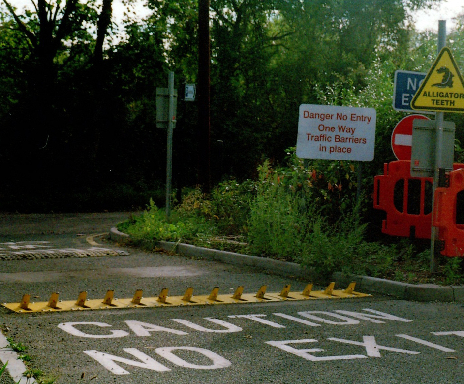 Alligator Teeth traffic control direction enforcement Entry Parking Posts ESI External Works