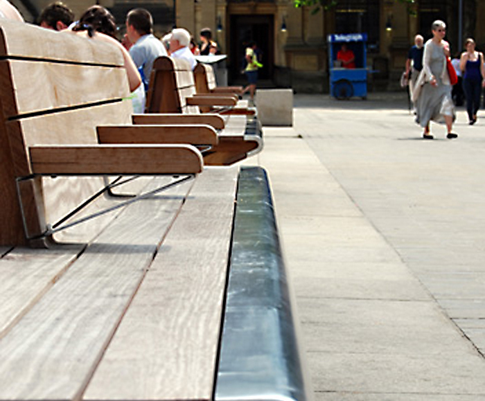 Seating for Cathedral Square, Peterborough Factory Furniture ESI