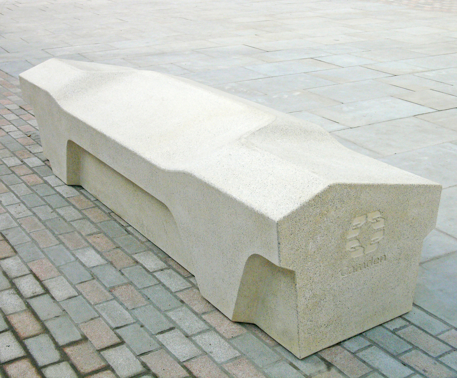 PAS 68 Camden concrete bench Factory Furniture ESI External Works