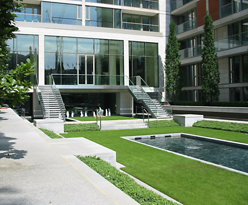 Water features installed at 199 Knightsbridge, London Fountains Direct ESI External Works