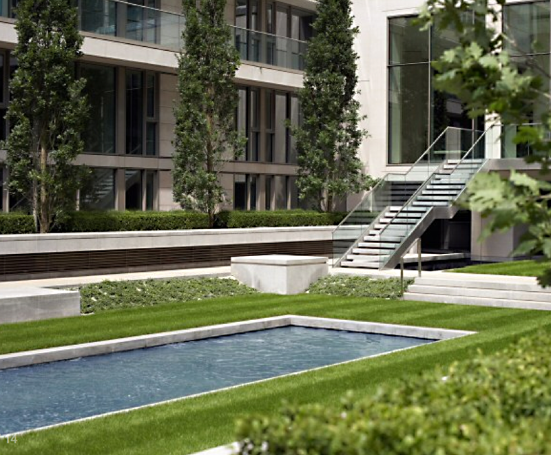 Water features installed at 199 Knightsbridge, London Fountains Direct ESI External Works