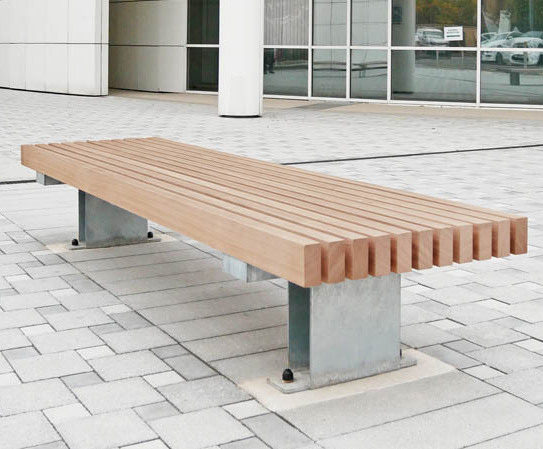 Outdoor Bench Wood And Steel Flyingarchitecture