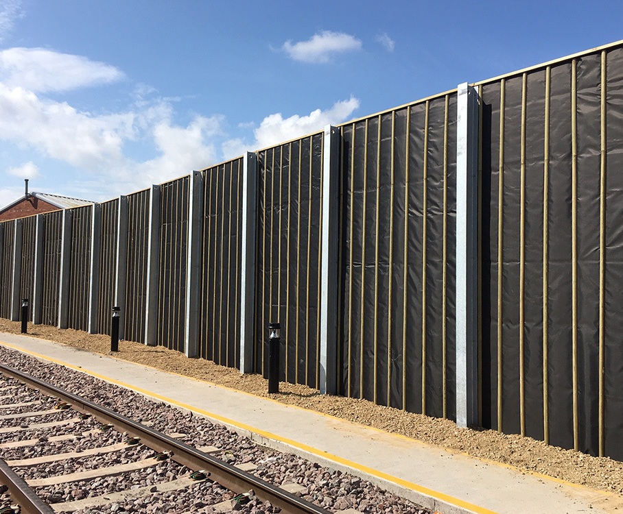Acoustic barrier reduces noise pollution at train depot Jacksons