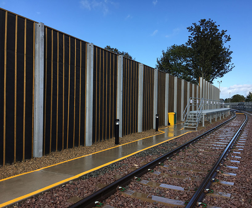 Acoustic barrier reduces noise pollution at train depot Jacksons