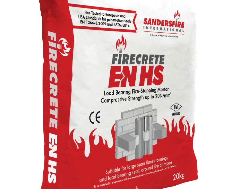 Firecrete HS fire rated mortar Sandersfire International ESI