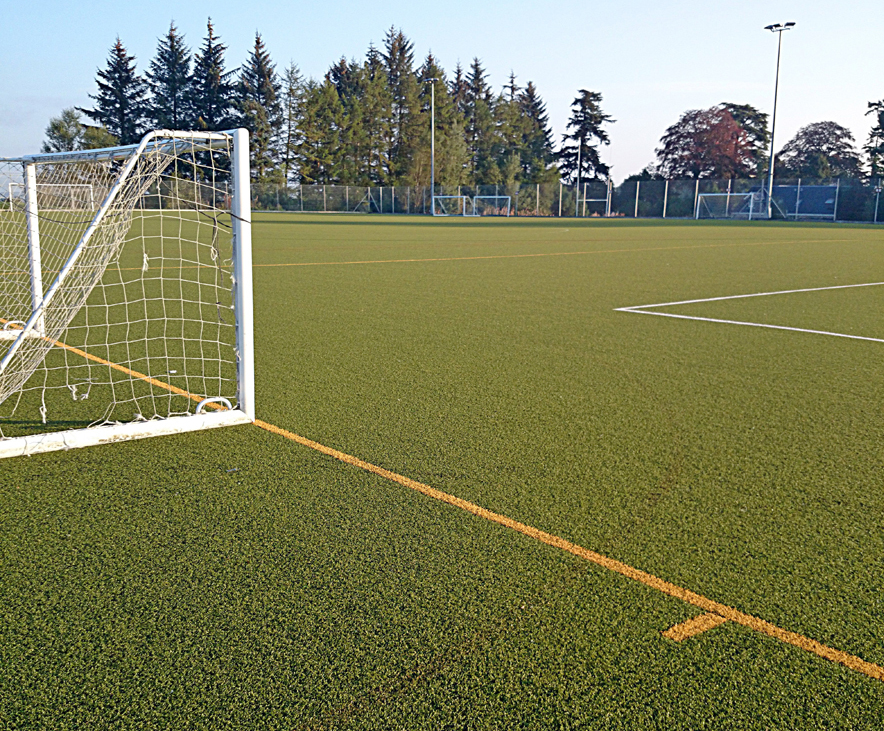 Synthetic football pitch installation | Hunter Construction (Aberdeen ...