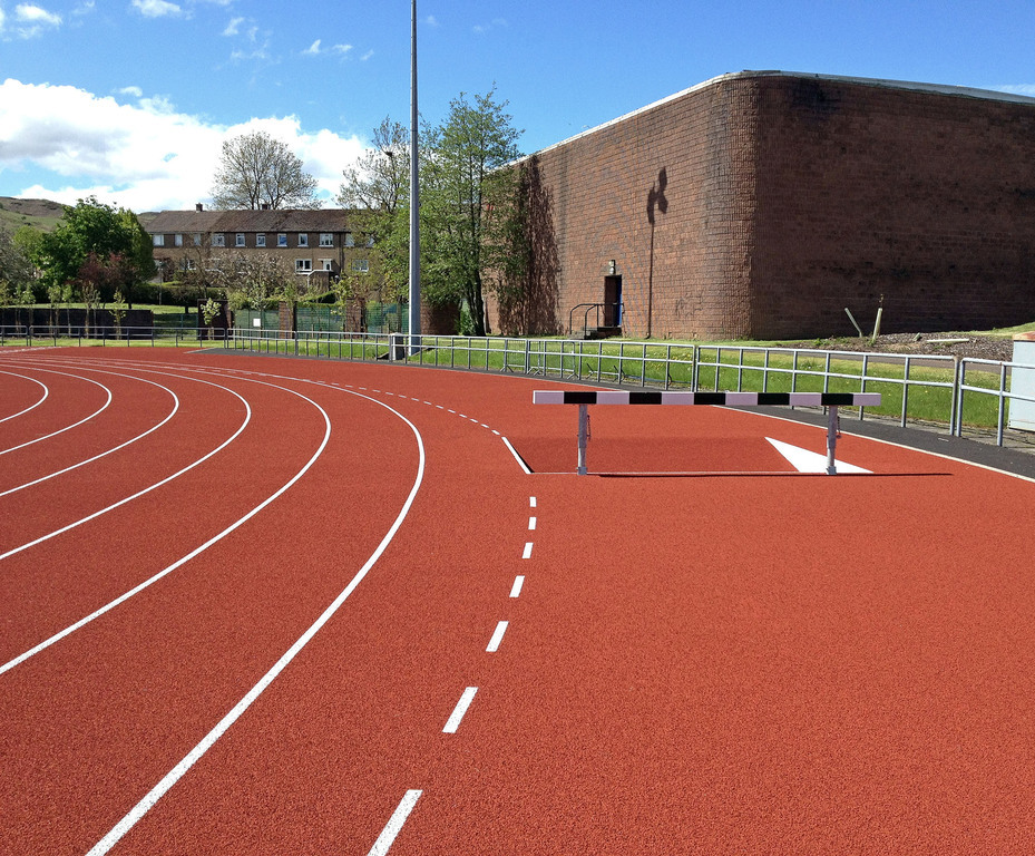 Synthetic athletics track installation | Hunter Construction (Aberdeen ...