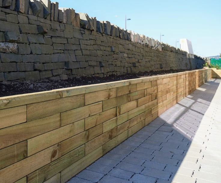 Modular retaining wall for £4.5m life sciences building | WoodBlocX ...