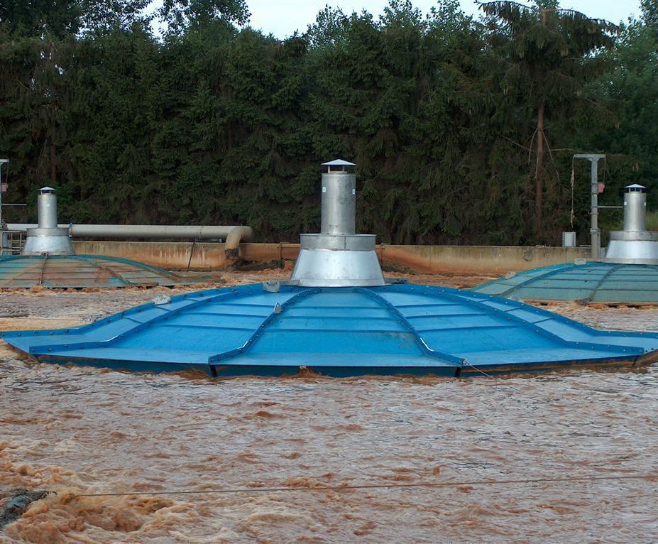 Aerators increase DO levels for oxidation ditch Aquasystems