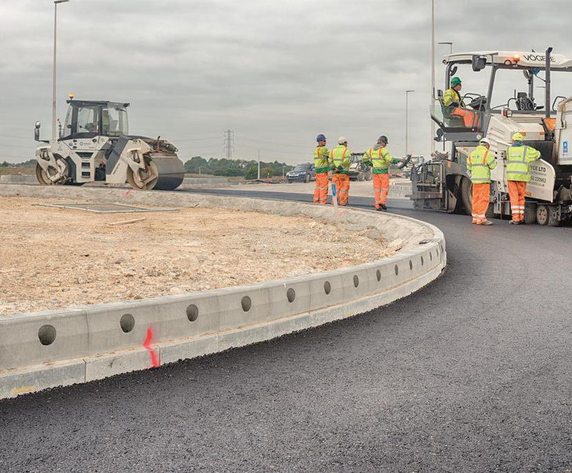 Combined kerb and drainage system for dual carriageway Marshalls
