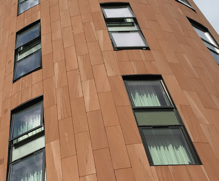 Large format sandstone rainscreen cladding - Glasgow | Marshalls | ESI ...