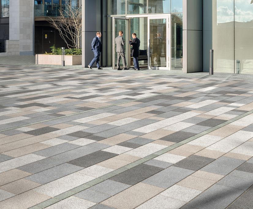 Modal textured concrete paving Marshalls ESI External Works