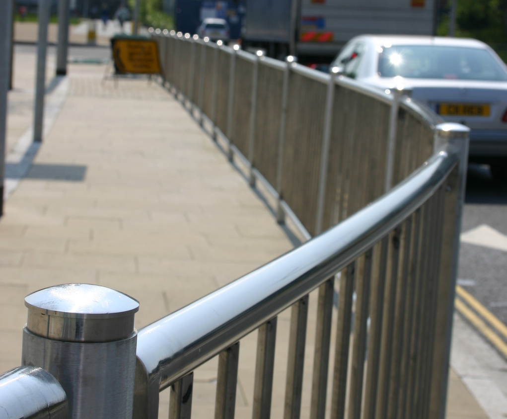 ASF 5008 stainless steel pedestrian guardrail, Swansea Architectural Street Furnishings ESI