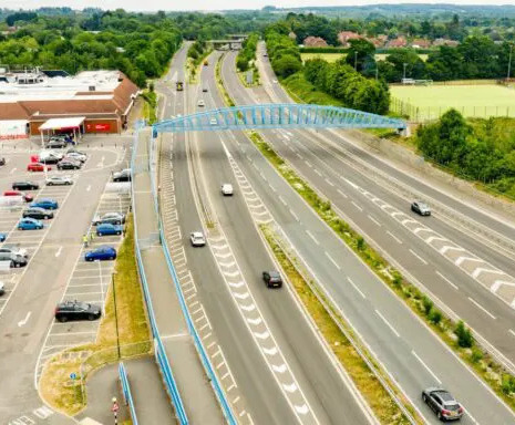 Pedestrian/cycle bridge over A24 | Nusteel Structures | ESI External Works