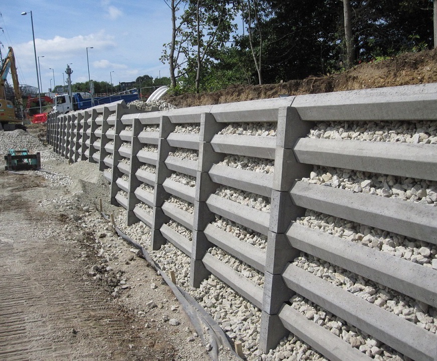 Andacrib concrete crib retaining wall system Phi Group ESI External