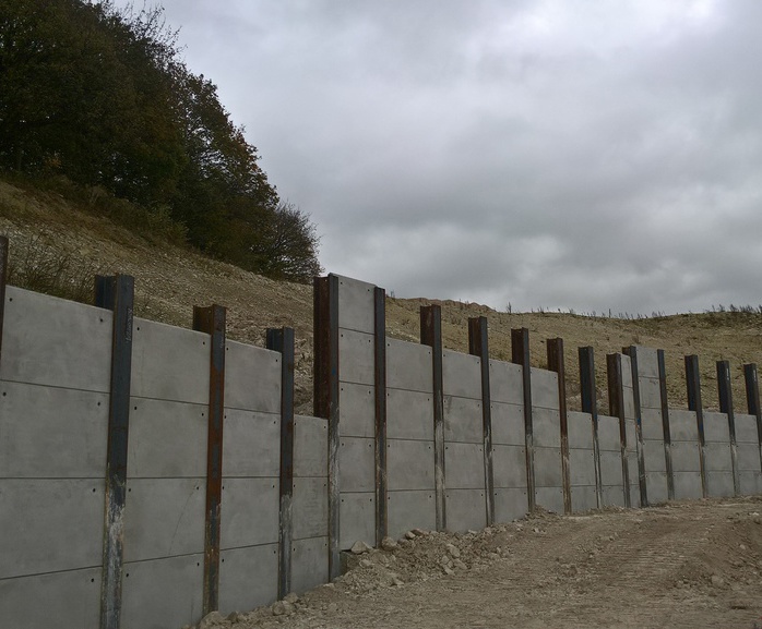 King Post retaining walls Phi Group ESI External Works