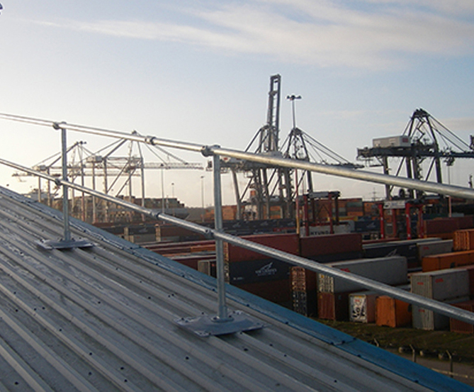 KeeGuard® Topfix metal roof edge protection Safesite ESI Building