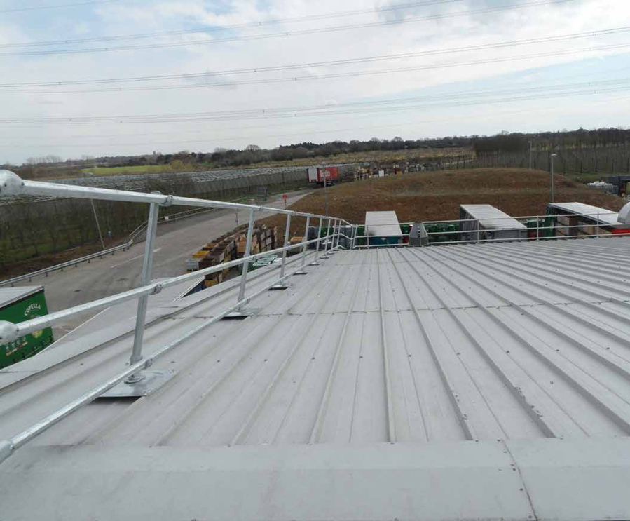 KeeGuard® Topfix metal roof edge protection Safesite ESI Building