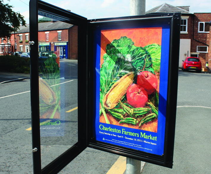 Avenue outdoor poster display cases Signscape and Signconex ESI