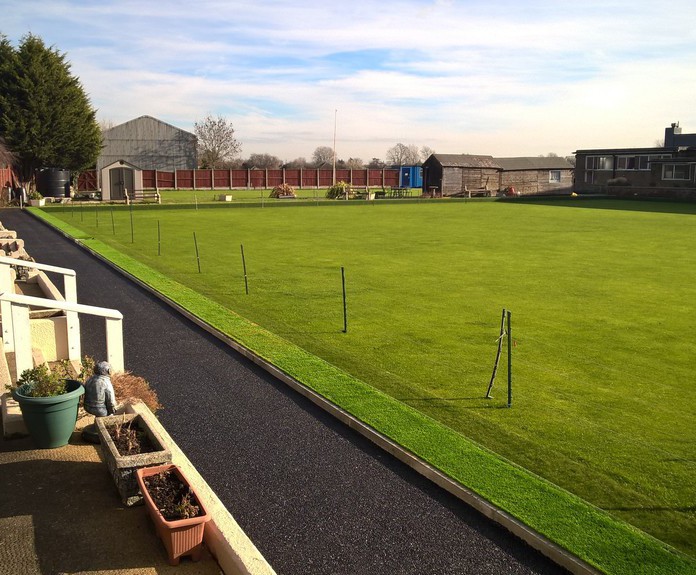 Refurbished ditches and paths at Springhouse Bowls Club Sportsmark