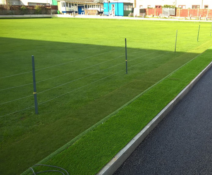 Refurbished ditches and paths at Springhouse Bowls Club Sportsmark