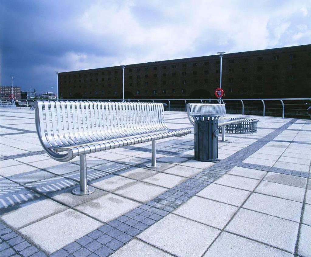 Ollerton M3 straight seat Marshalls street furniture ESI External