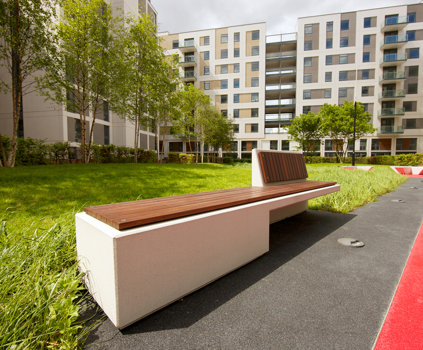 Equal Cast Stone And Wood Bench Marshalls Landscape Protection