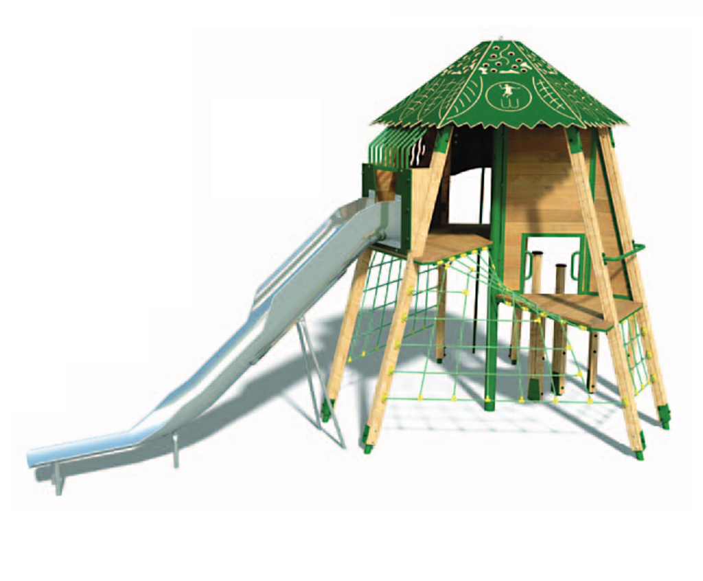 plastic treehouse with slide