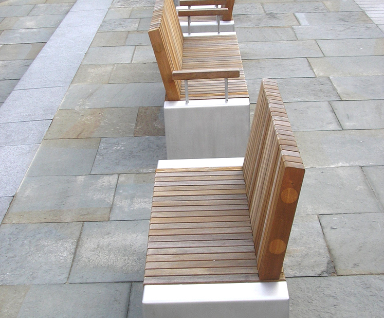 Bespoke hardwood seating Woodscape ESI External Works