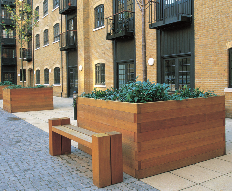 Standard modular hardwood planters | Woodscape | ESI External Works