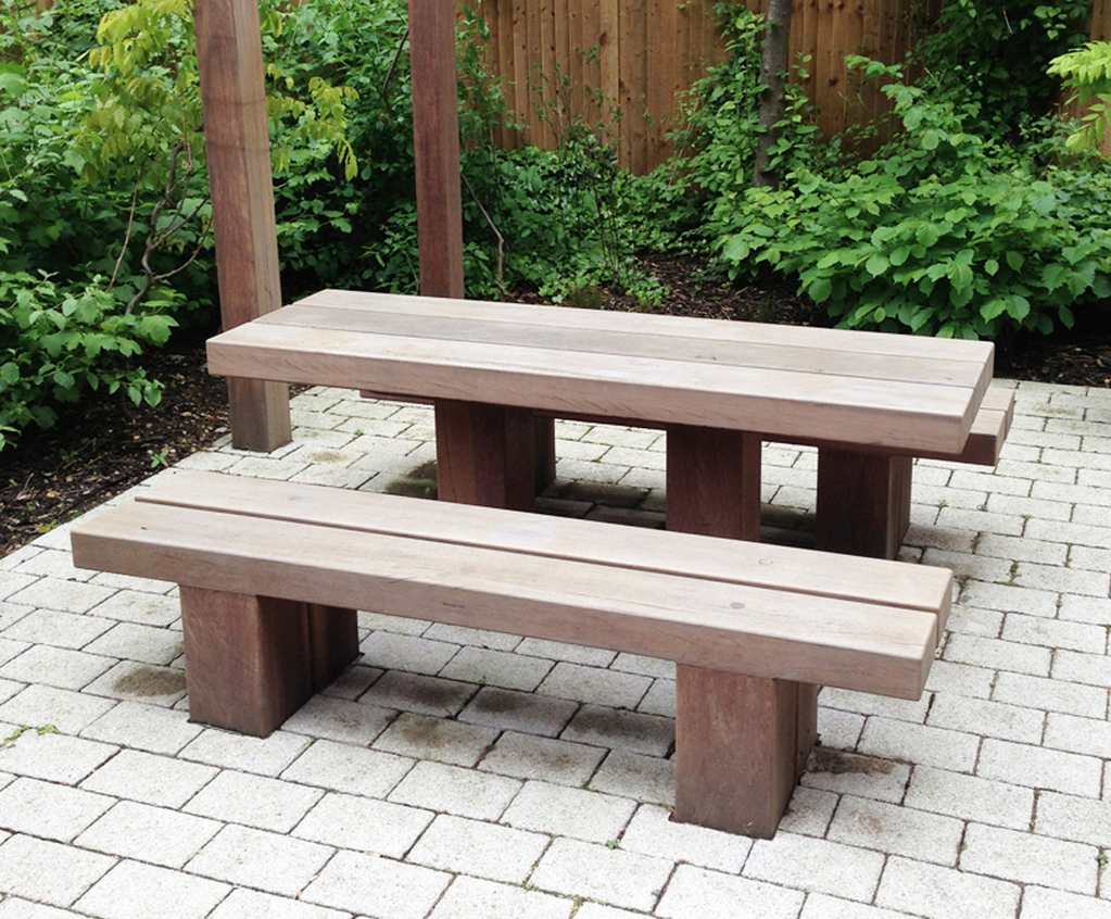 Standard heavyduty hardwood picnic set Woodscape ESI External Works