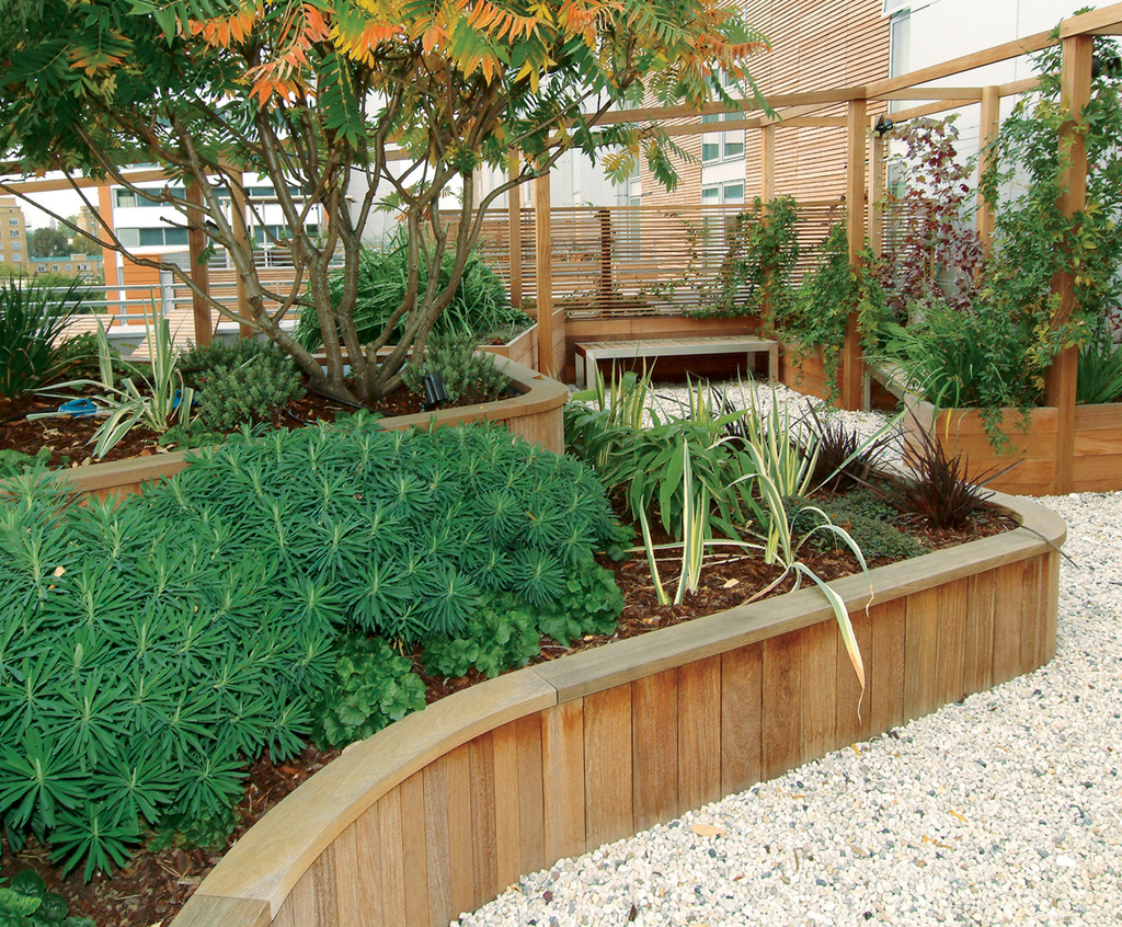 Hardwood retaining wall system | Woodscape | ESI External Works