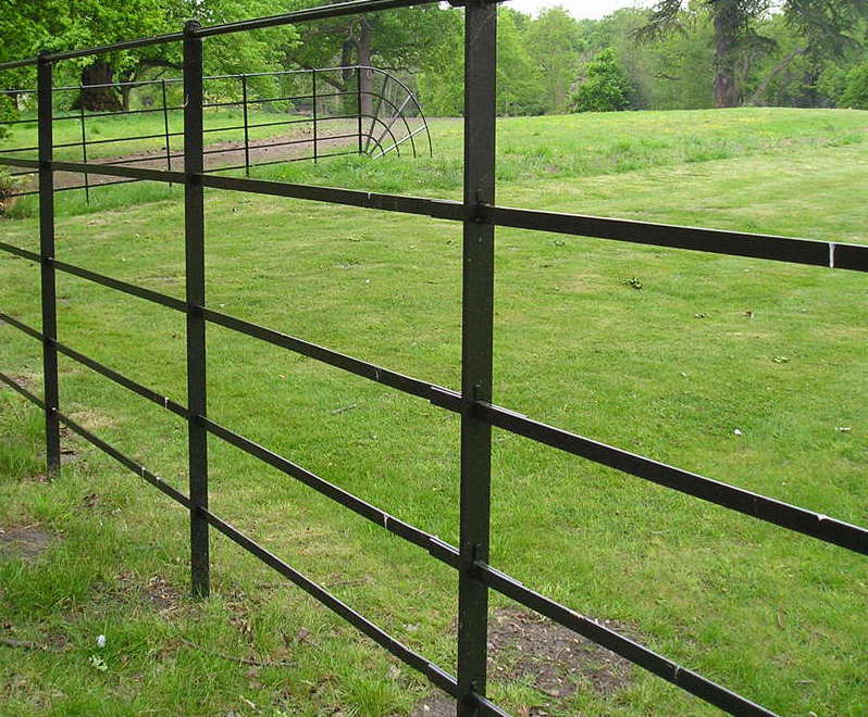 Estate rail steel fencing Alpha Rail ESI External Works