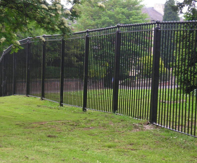 Humber vertical bar steel fencing | Alpha Rail | ESI External Works