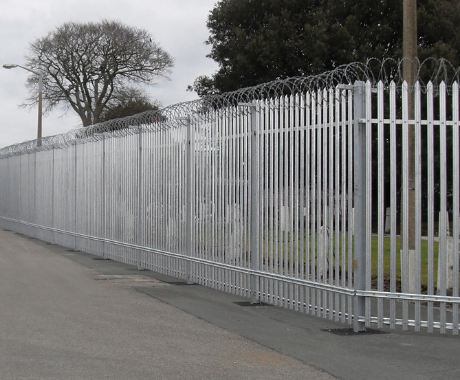 Highsecurity palisade fencing for Devonport Naval Base Barkers Fencing ESI External Works