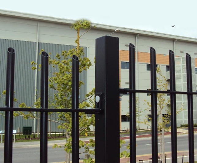 StyleGuard R round tubular steel railings Barkers Fencing ESI External Works