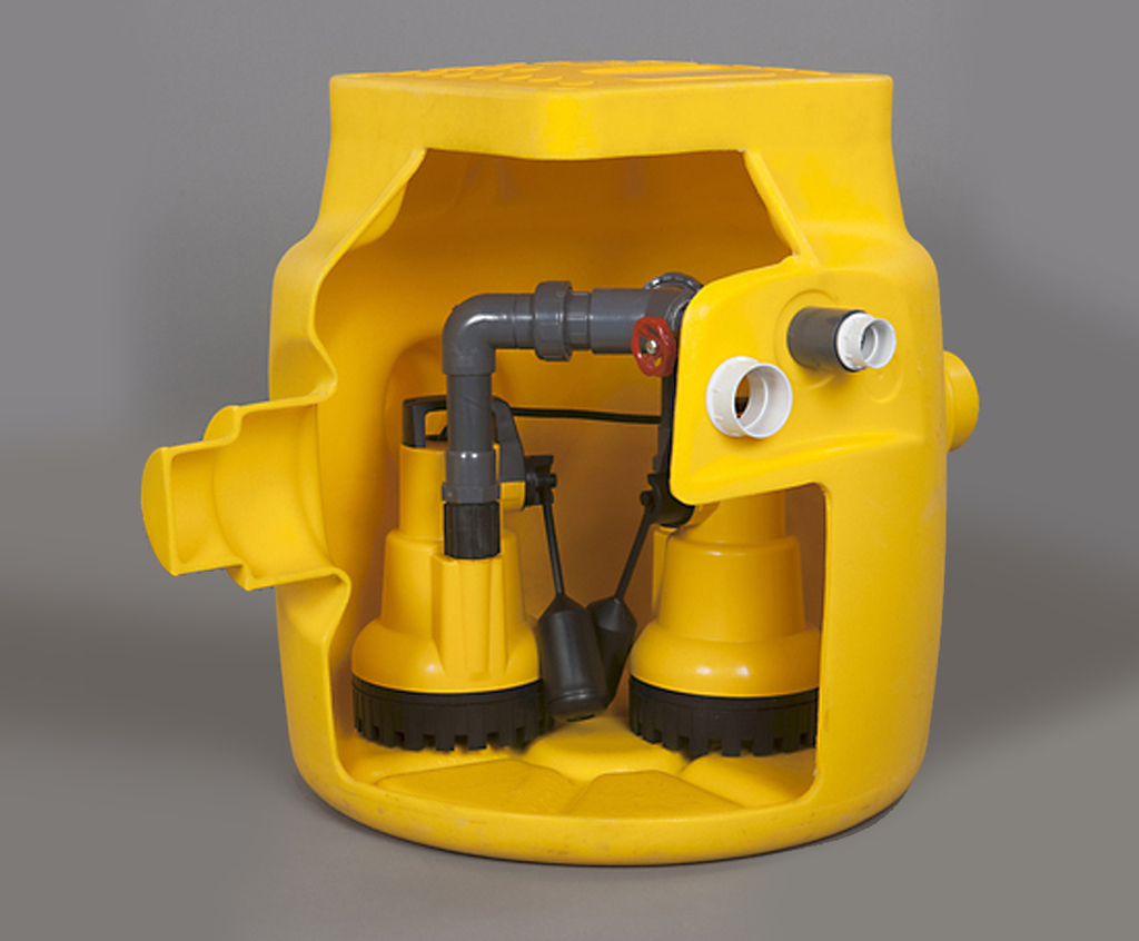 Dual V3 belowground packaged sump pump station Delta Membrane